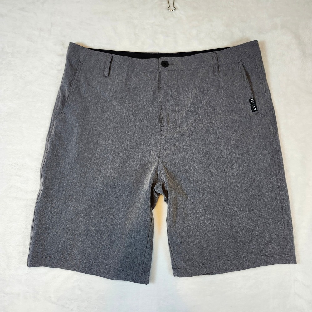 Veece Hybrid Shorts Mens 38 Grey Excellent Heathered Quick Dry Walk Shorts